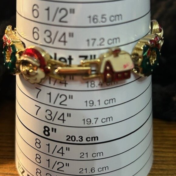 Vintage Avon Sliding Christmas Charm Bracelet - Picture 7 of 10